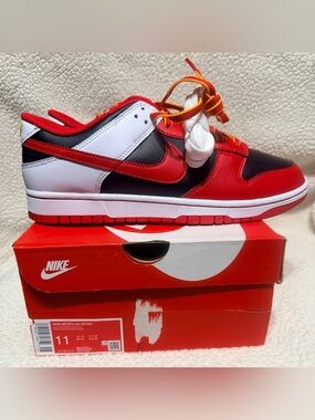 Nike Dunk Low Retro - Red Black White